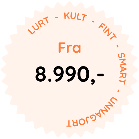 Prislapp: Fra 8990 kroner